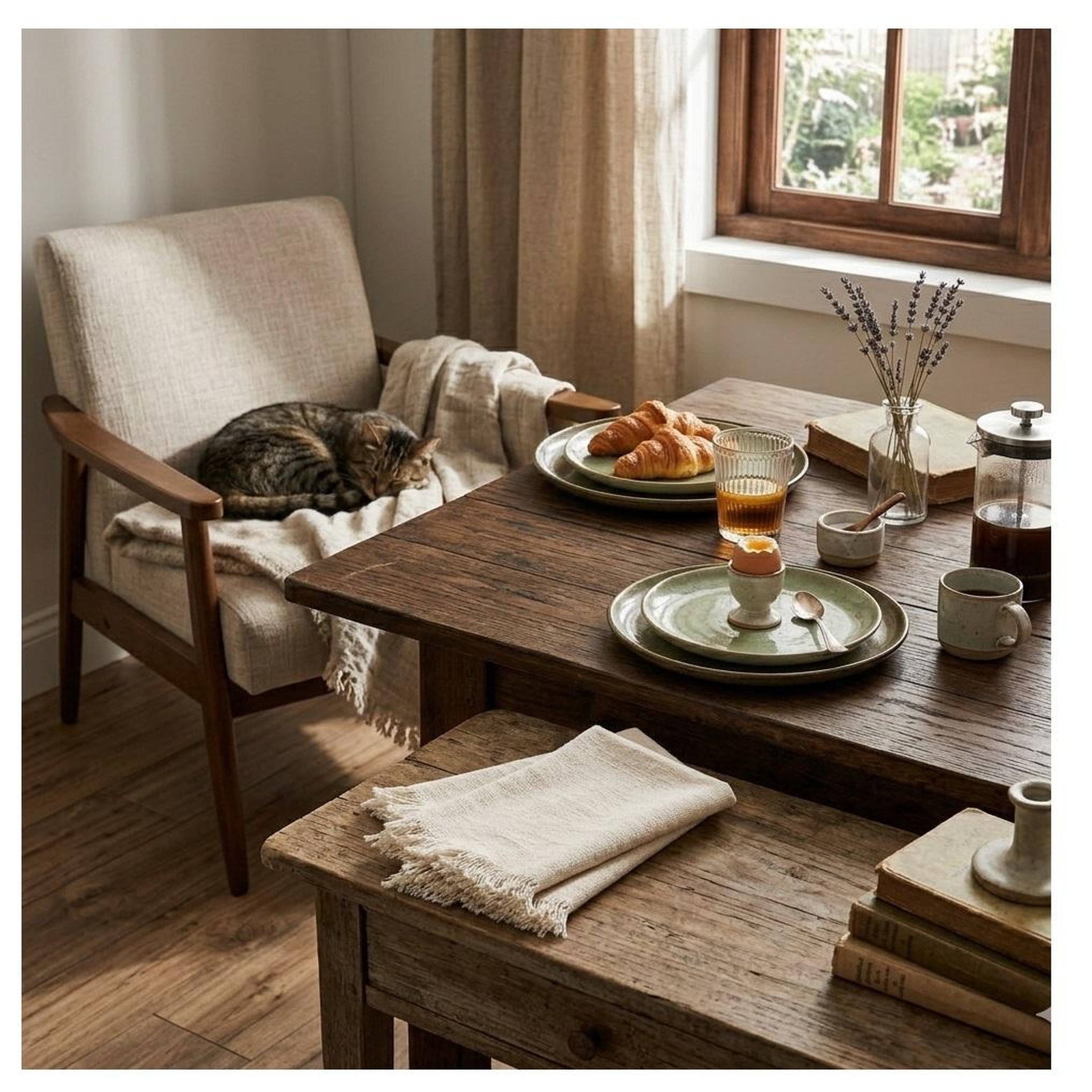Voir la diapositive 4 : Eden 2 serviettes de tables a franges en coton