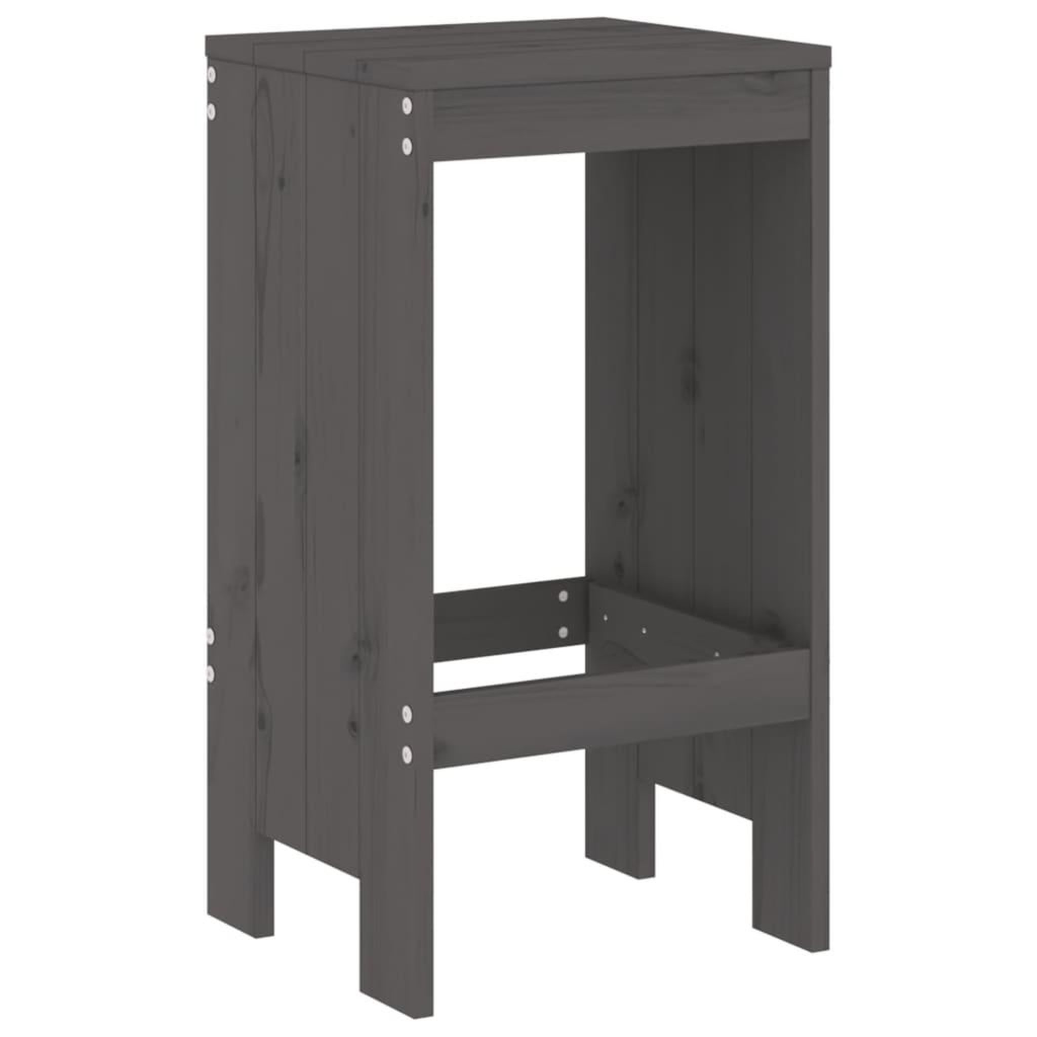 Voir la diapositive 4 : VIDAXL Ensemble de bar de jardin 3 pcs gris bois de pin massif