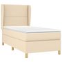 Voir la diapositive 3 : VIDAXL Sommier a lattes de lit avec matelas Creme 80x200 cm Tissu