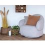 Voir la diapositive 5 : LISA DESIGN Javier - fauteuil pivotant - en tissu bouclette