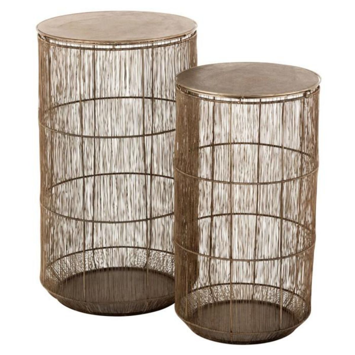 Paris Prix Lot de 2 Tables Gigognes  Freyo  70cm Bronze