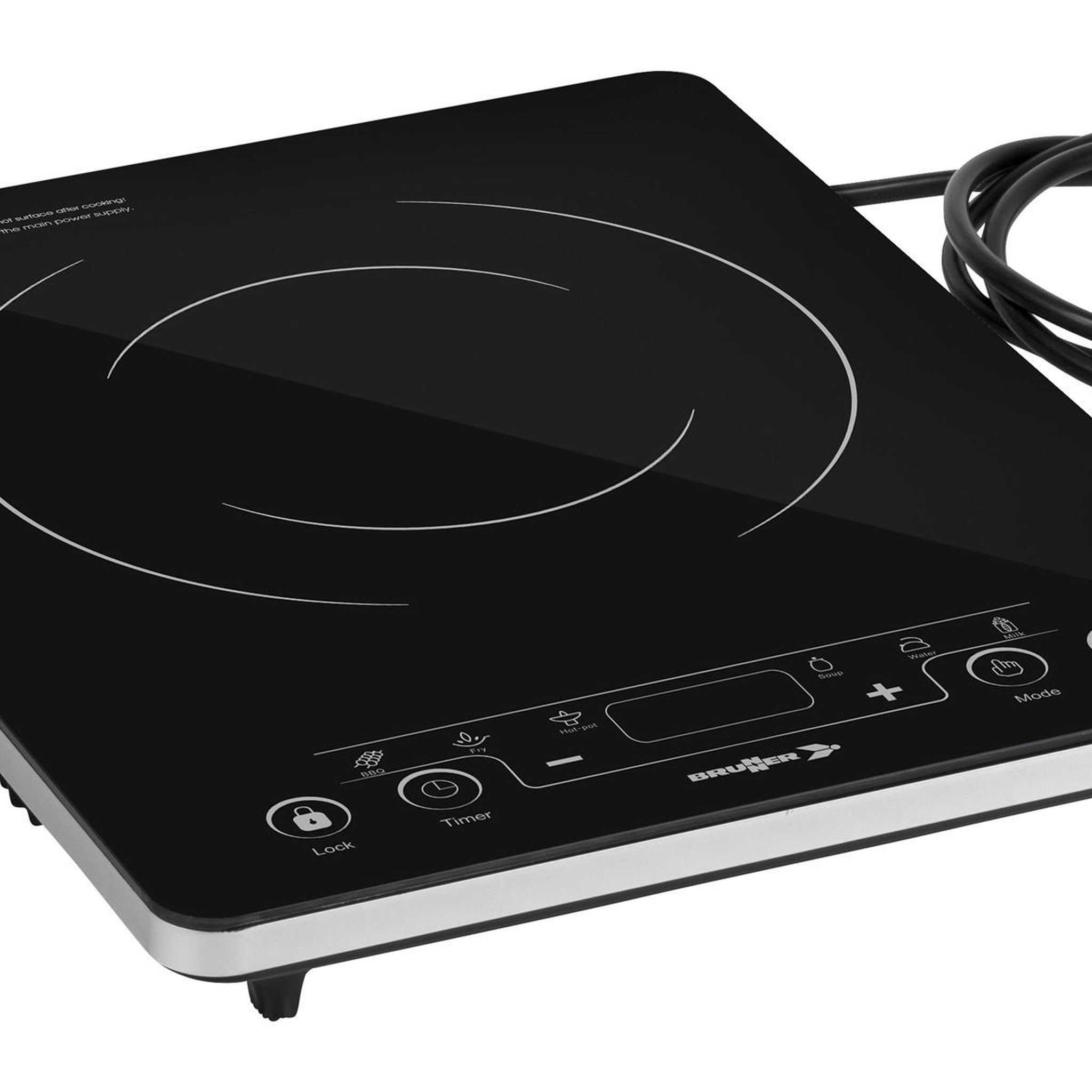 Voir la diapositive 3 : BRUNNER Plaque de cuisson à induction Brunner 8022068082998 design moderne noir