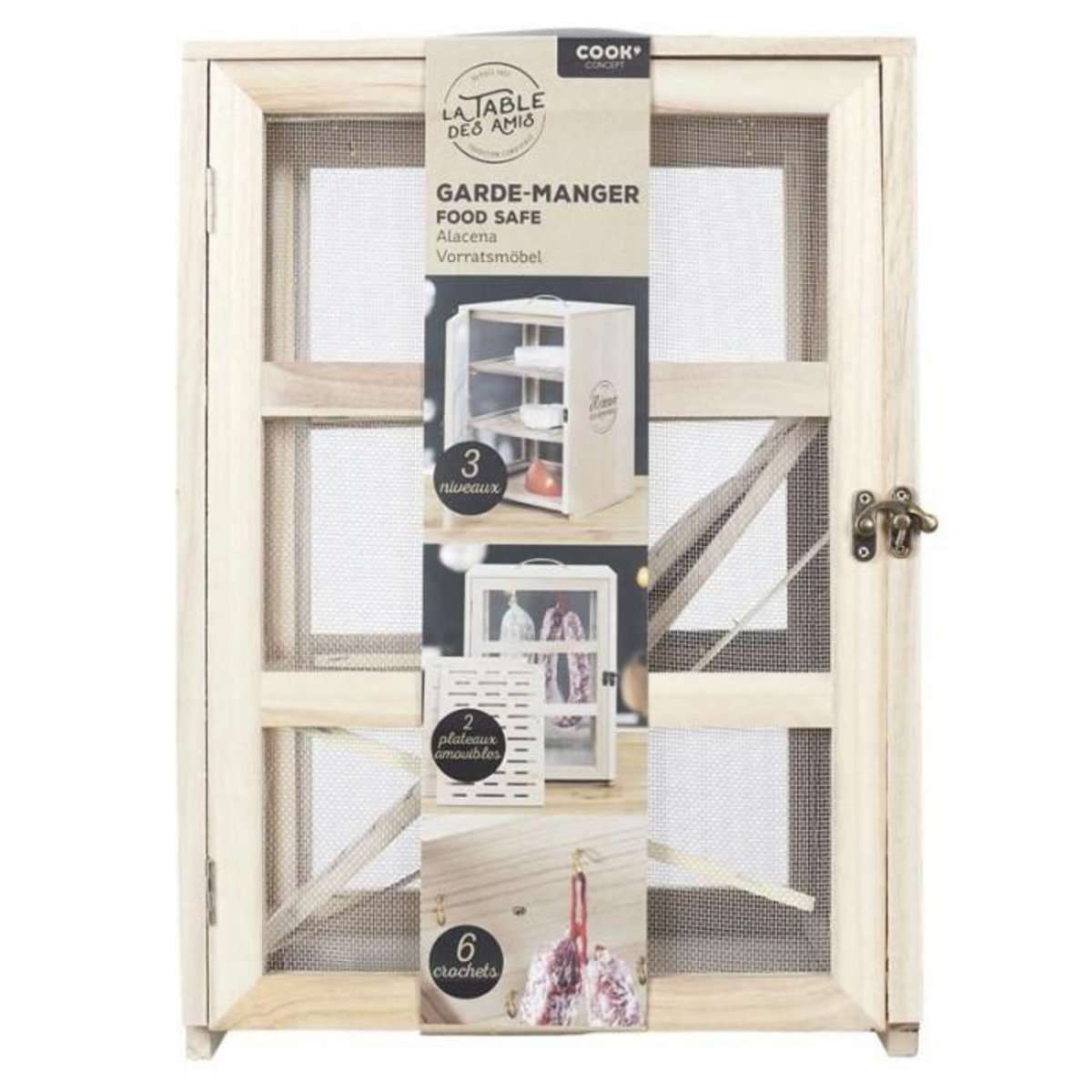 Paris Prix Étagère 3 Niveaux  Réserve Gourmande  39cm Naturel