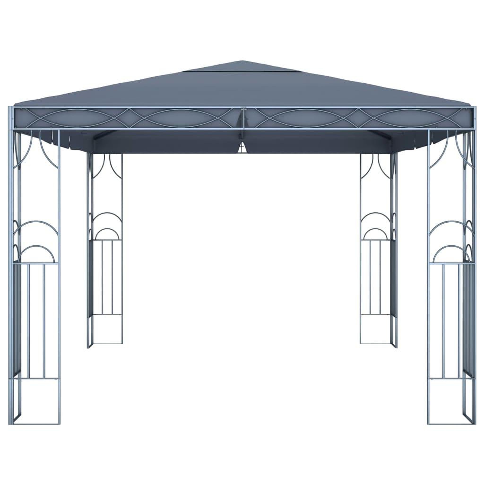 Voir la diapositive 5 : VIDAXL Tonnelle avec guirlande lumineuse a LED 400x300 cm Anthracite