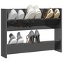 Voir la diapositive 3 : VIDAXL Armoire a chaussures murale gris brillant bois d'ingenierie