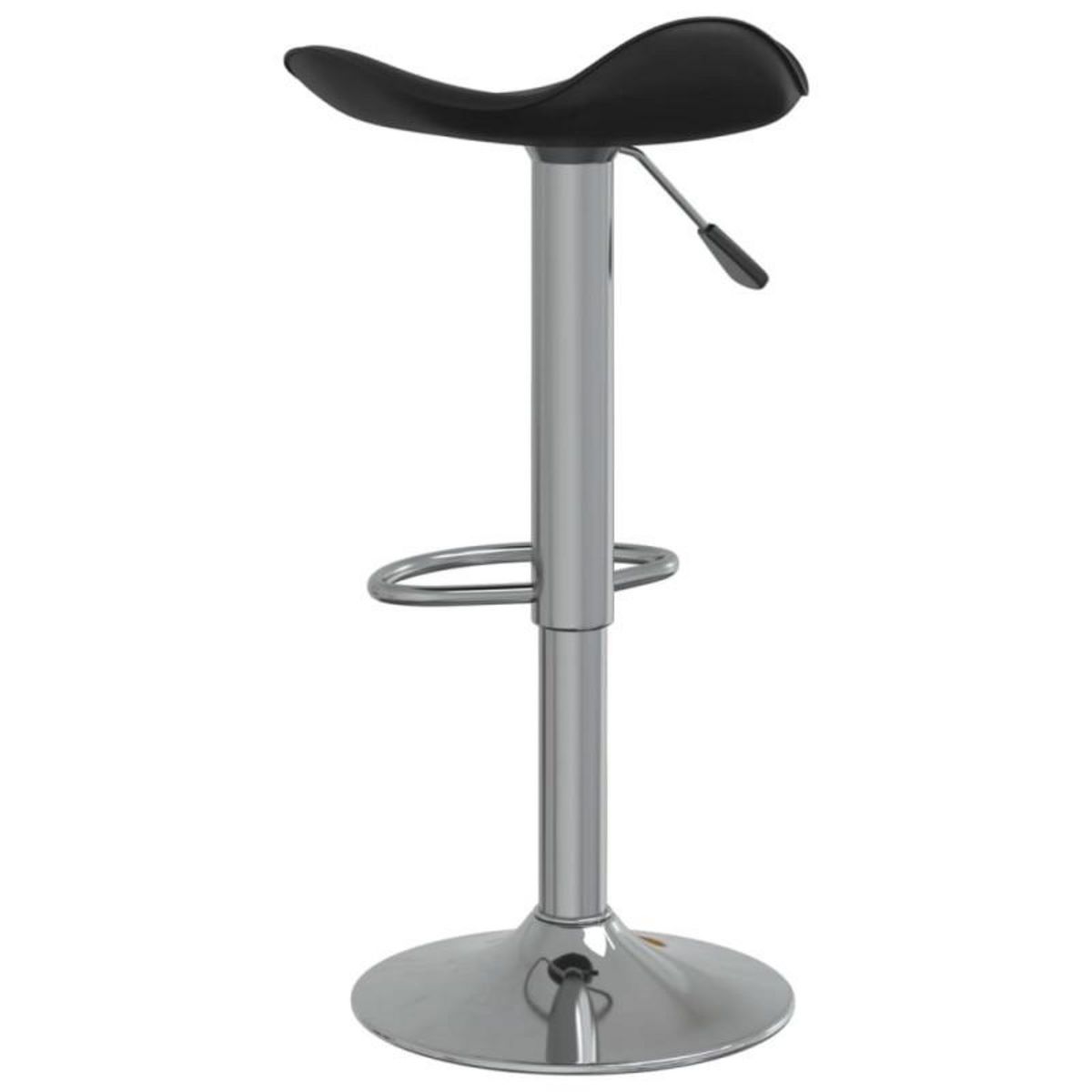 VIDAXL Tabourets de bar lot de 2 noir acier chromé et cuir artificiel