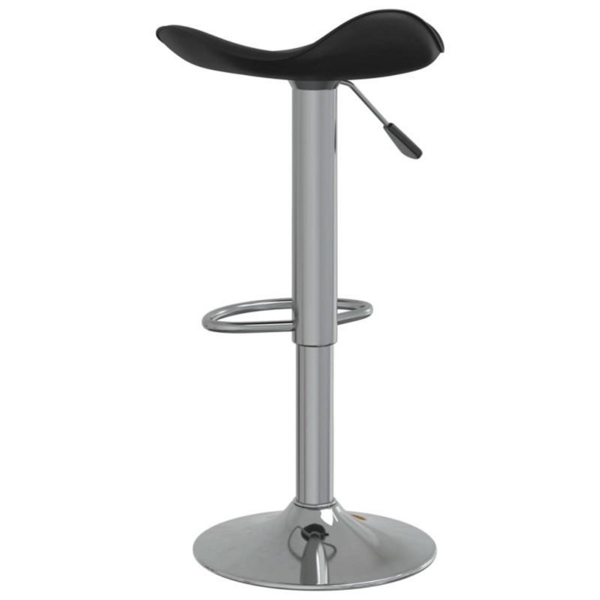 VIDAXL Tabourets de bar lot de 2 noir acier chromé et cuir artificiel