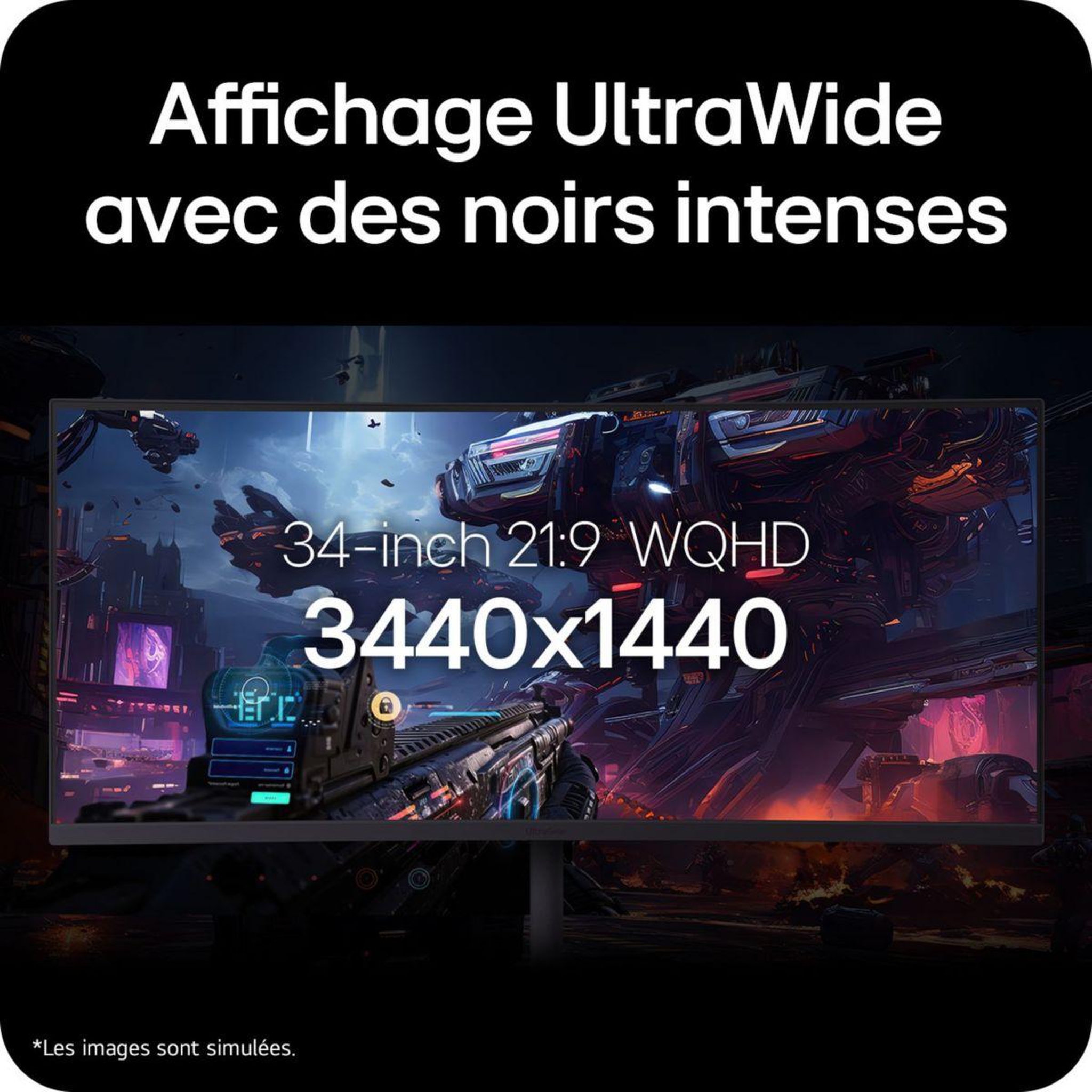 Voir la diapositive 5 : LG Ecran pc gamer 34g630a 34  incurvé uwqhd 240hz va hdr10 amd freesync & g-sync