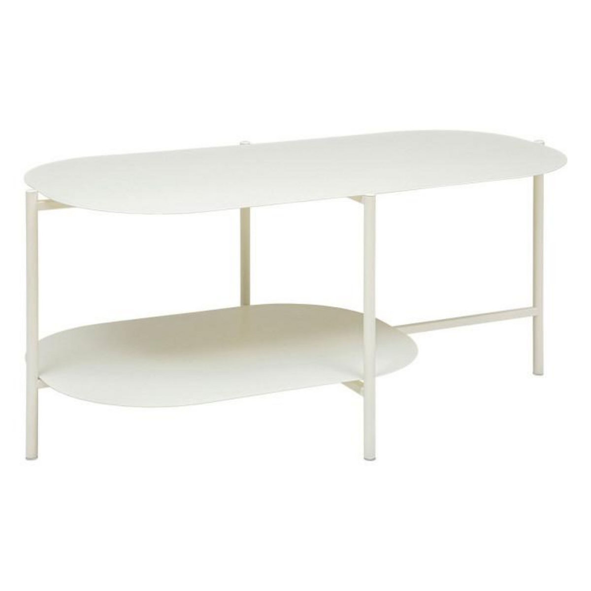 ATMOSPHERA Table Basse 2 Niveaux  Haja  100cm Blanc