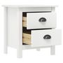 Voir la diapositive 3 : VIDAXL Table de chevet Hill Blanc 46x35x49,5 cm Bois de pin solide