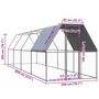 Voir la diapositive 5 : VIDAXL Poulailler d'exterieur 2x8x2 m Acier galvanise