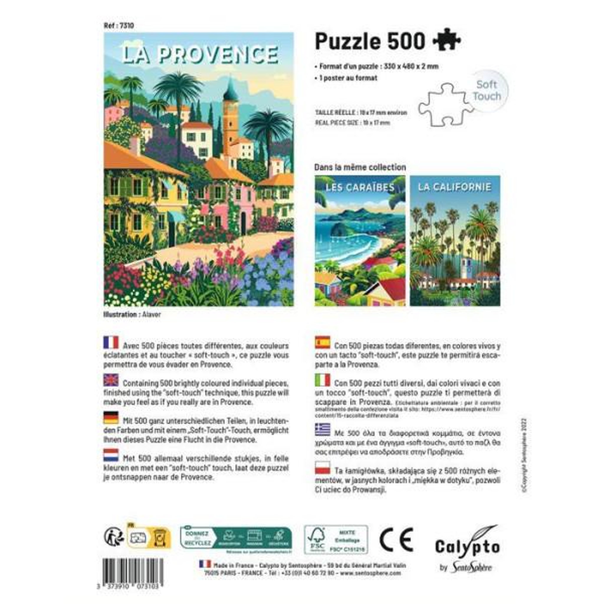 Voir la diapositive 3 : Sentosphere Puzzle SentoSphère La Provence 500 pièces