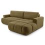 Voir la diapositive 6 : BEST MOBILIER Leonie - canapé d'angle droit 4 places convertible avec coffre en velours texturé