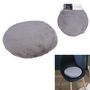 Voir la diapositive 3 : TOILINUX Lot de 6 galettes de chaises rondes imitiation fourrure - Diamètre 34 cm - Gris