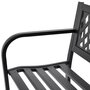 Voir la diapositive 3 : VIDAXL Banc de jardin 118 cm Acier Noir