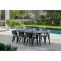 ALLIBERT by KETER Table de jardin - rectangulaire - gris graphite - en résine - 8 a 10 personnes - Lima - Allibert by KETER