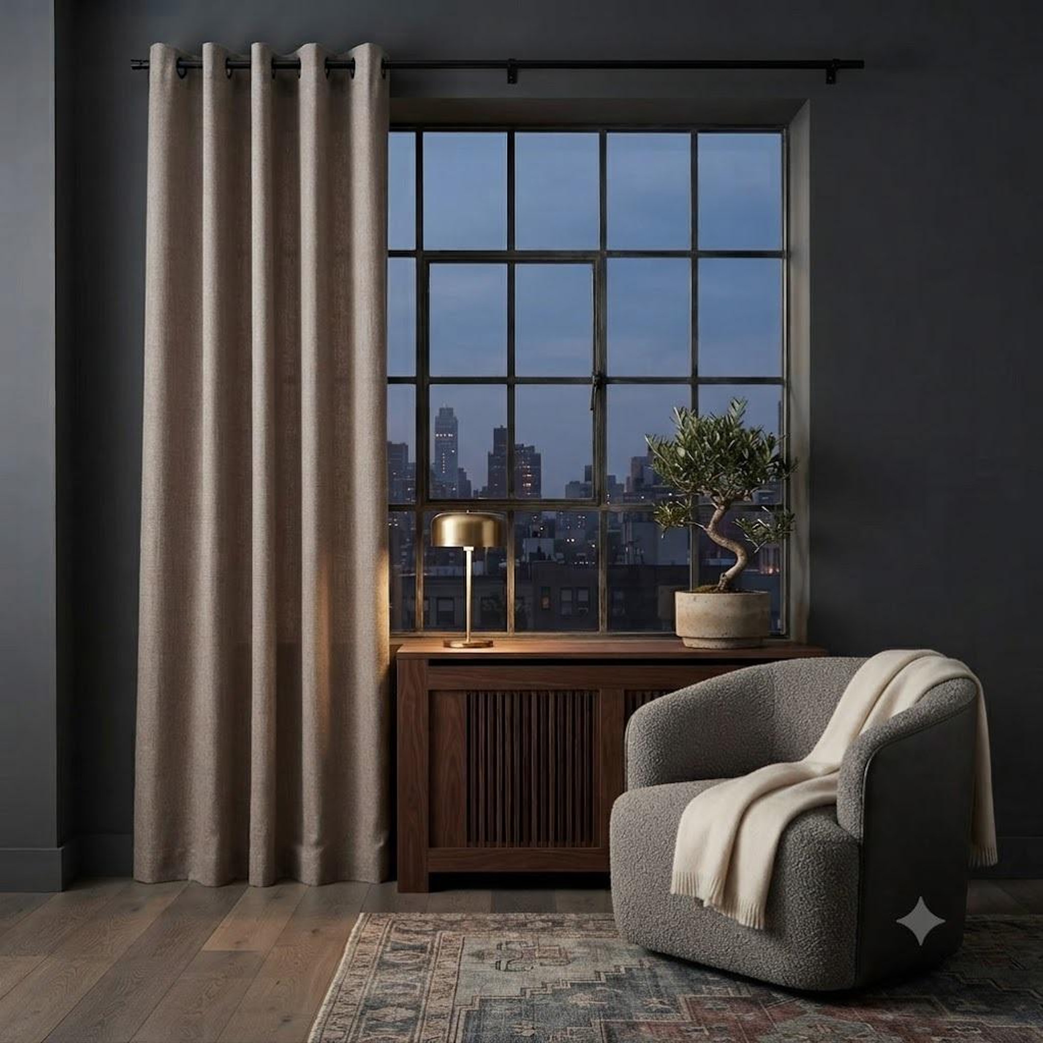 Voir la diapositive 6 : Eden Un rideau tamisant bea chiné design et moderne
