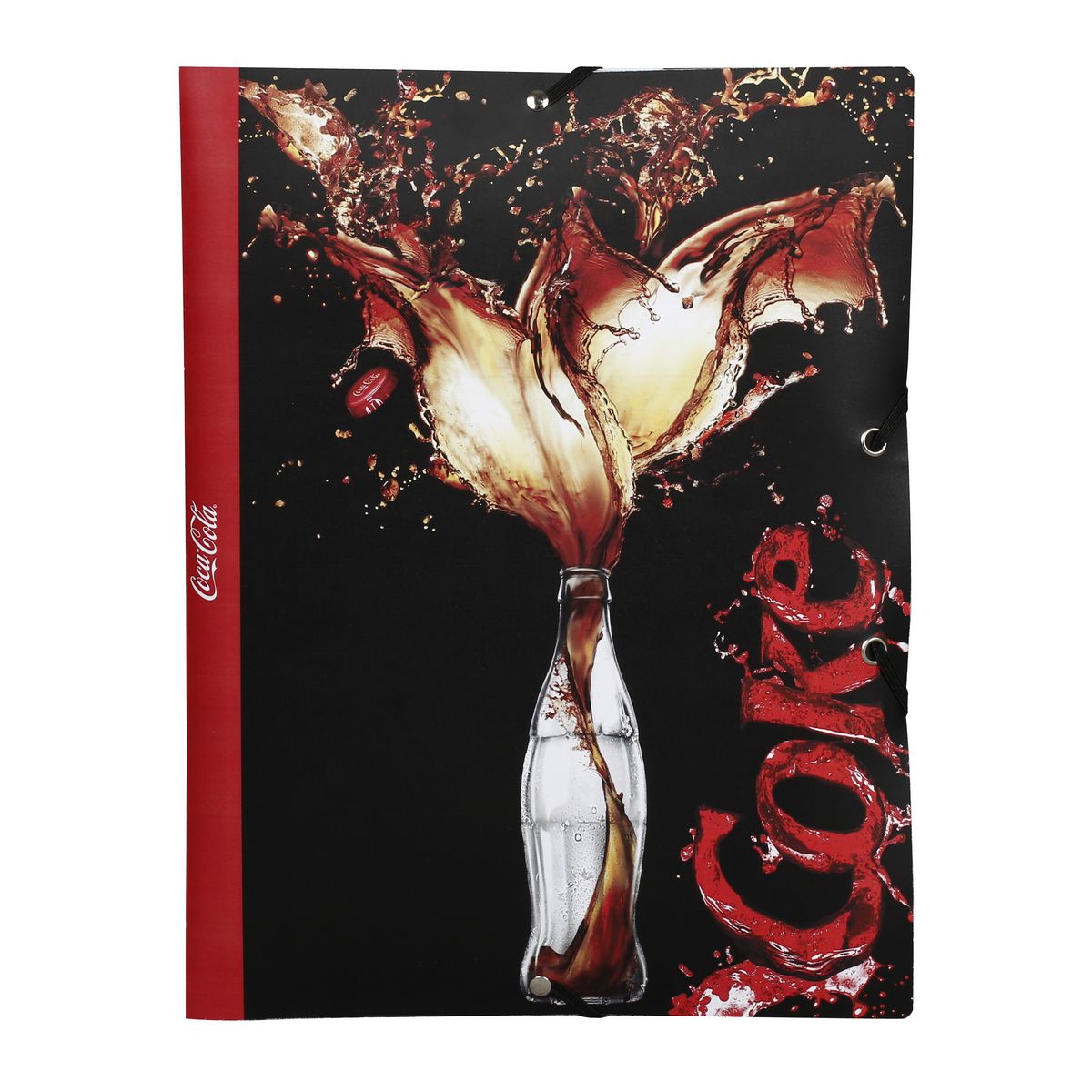 COCA-COLA  Chemise polypropylène à élastiques 3 rabats 24x32cm noir