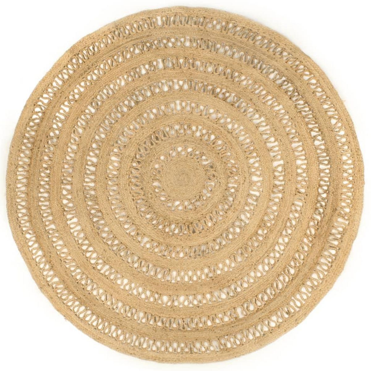 VIDAXL Tapis fait a la main Jute tressee 240 cm