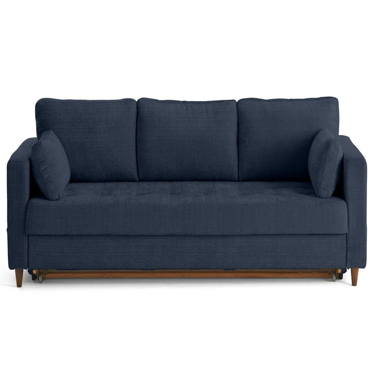 LISA DESIGN Anna - canapé droit 3 places convertible avec poche en velours texturé