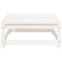 Voir la diapositive 4 : VIDAXL Repose-pied de jardin blanc 70x70x30 cm bois de pin massif
