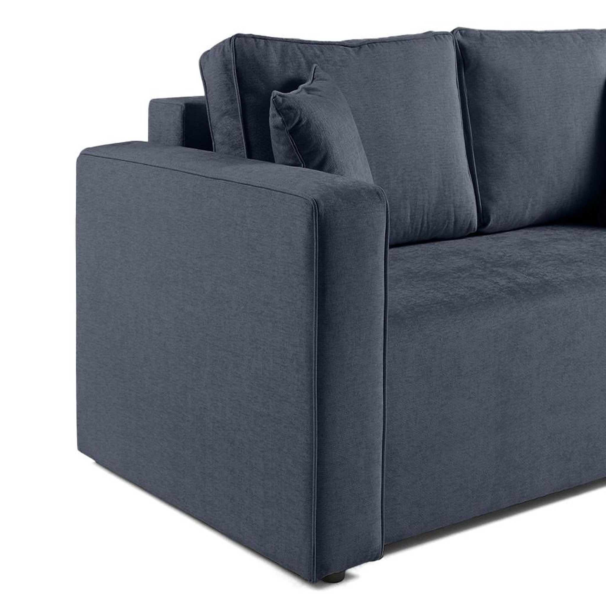 Voir la diapositive 6 : BEST MOBILIER Topaze - canapé droit 2 places - en tissu