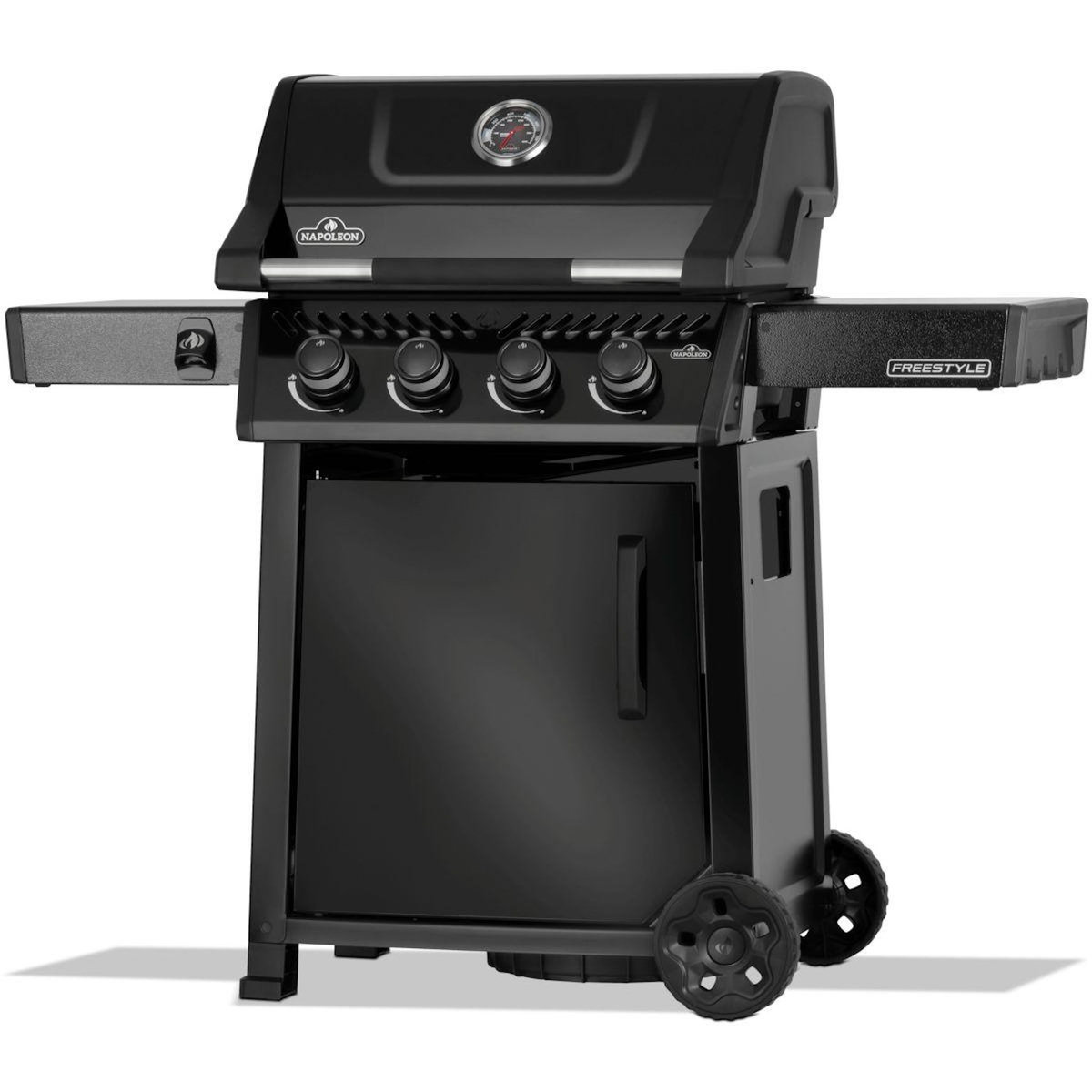 NAPOLEON Barbecue gaz Freestyle 425 Noir, sur chariot,4 brûleurs, surface de cuisson 60 x 45 cm