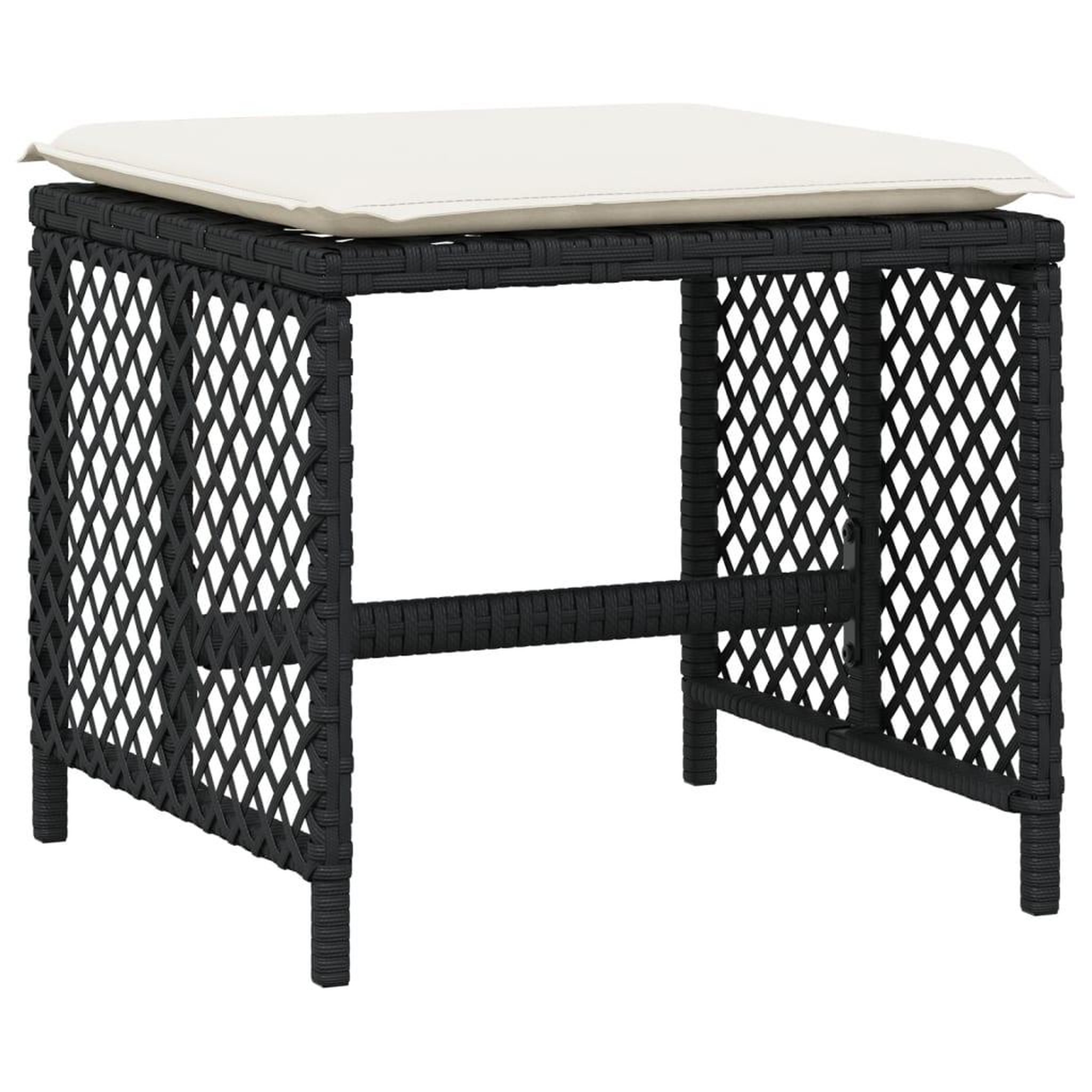 Voir la diapositive 5 : VIDAXL Ensemble a manger de jardin 17 pcs coussins noir resine tressee