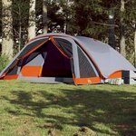 VIDAXL Tente de cabine familiale 6 personnes gris impermeable