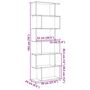 Voir la diapositive 6 : VIDAXL Etagere separatrice de piece a 6 niveaux blanc 70x24x193 cm