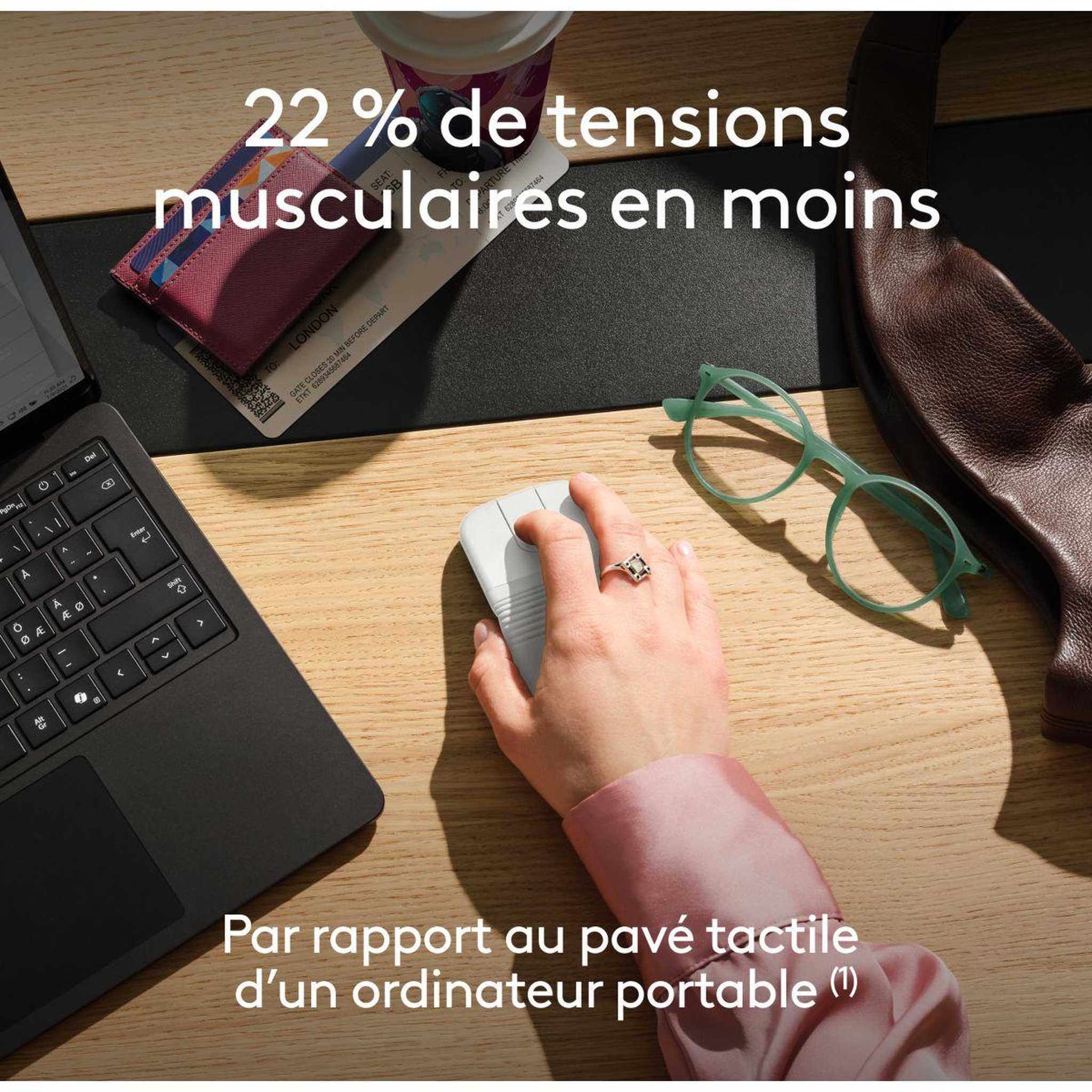 Voir la diapositive 4 : Logitech Souris sans fil Mobi Fold Off White