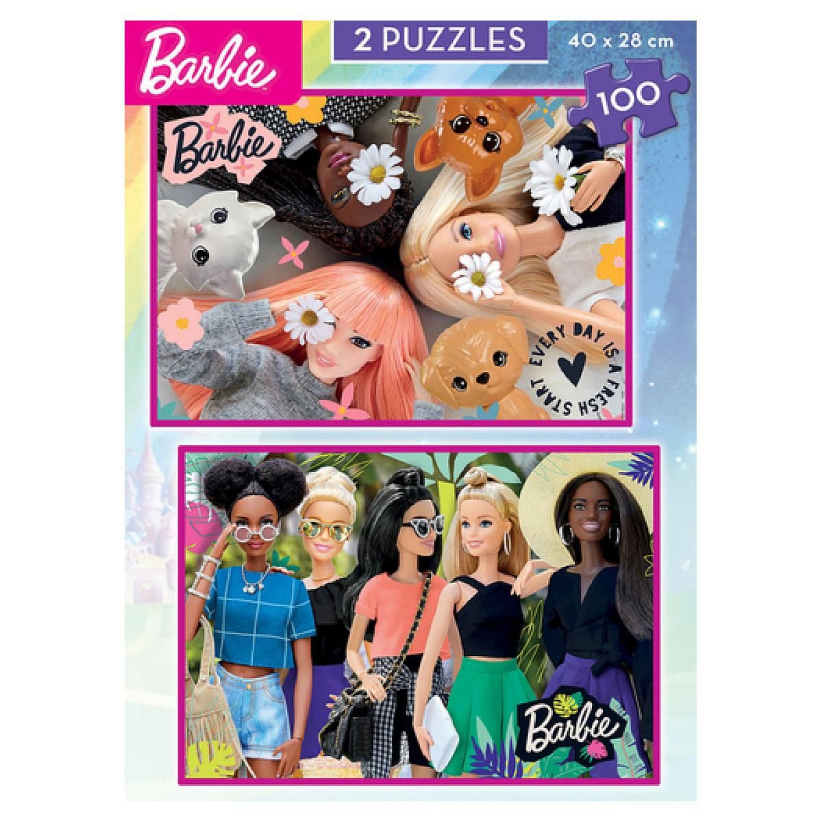EDUCA 2 puzzles de 100 pieces Barbie