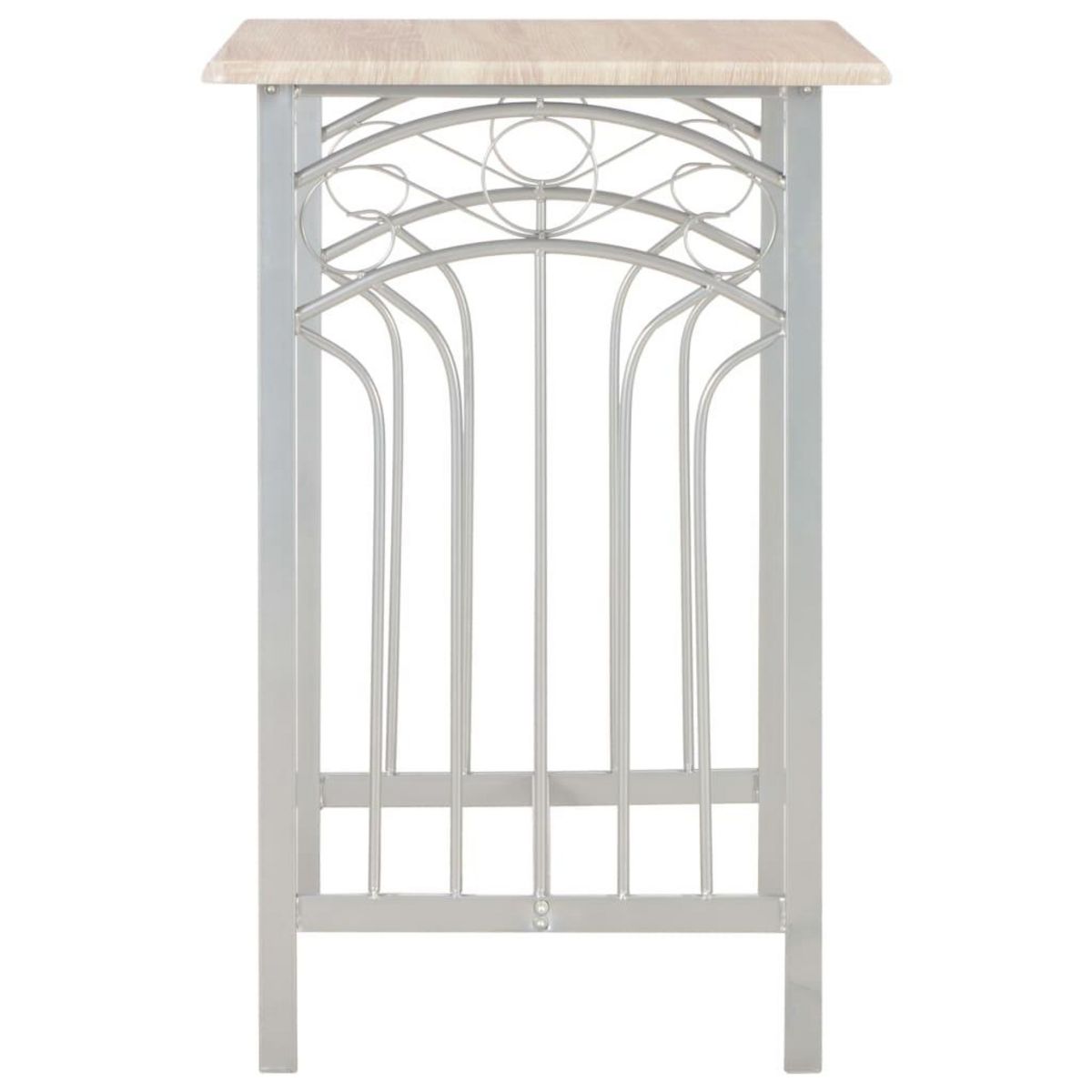 VIDAXL Ensemble de bar 3 pcs Bois et acier