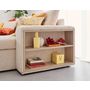 Voir la diapositive 5 : BEST MOBILIER California - canapé d'angle réversible 4 places - convertible avec coffre, étagère et poufs - en velours texturé