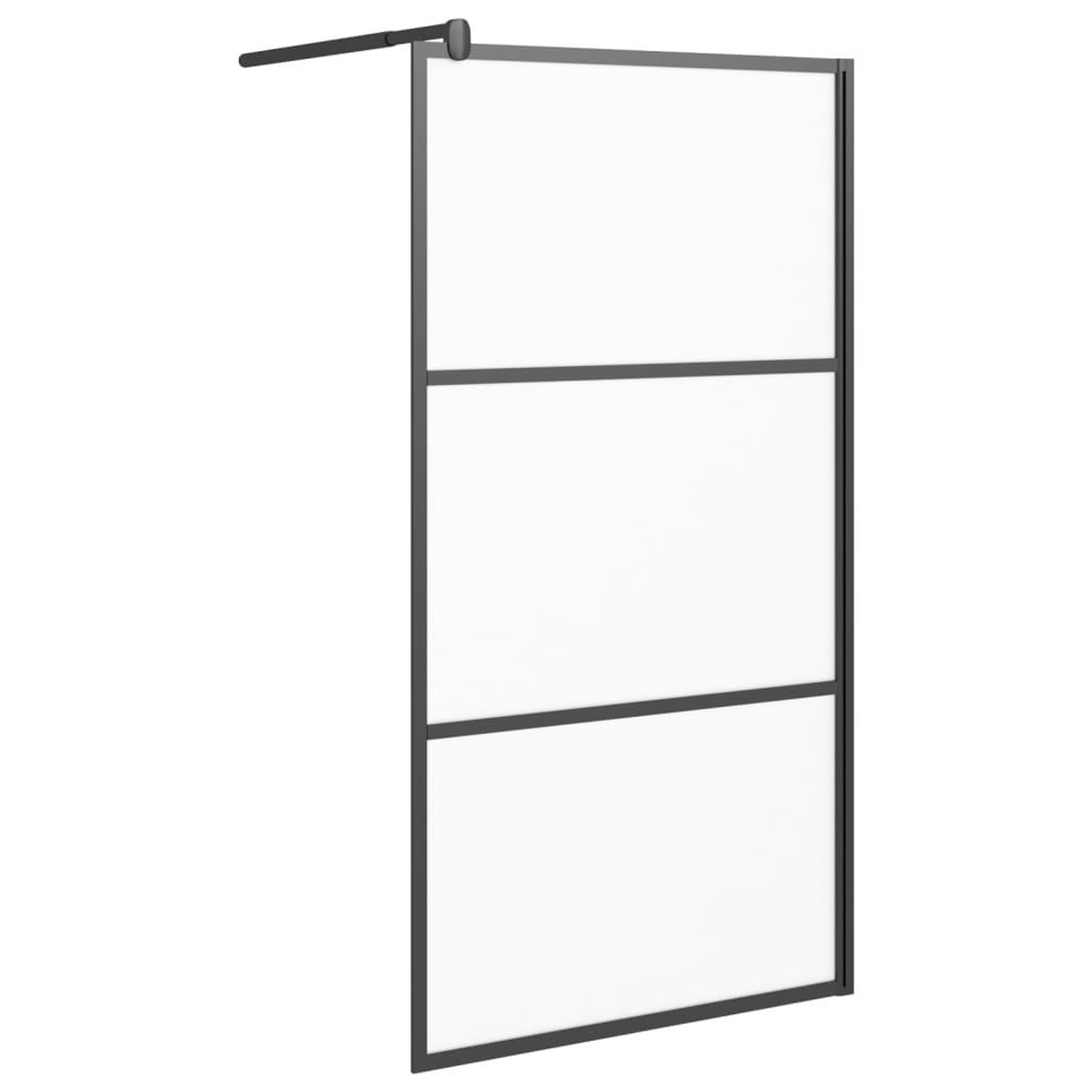 Voir la diapositive 2 : VIDAXL Paroi de douche 100x195 cm Verre ESG depoli Noir