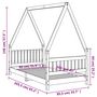 Voir la diapositive 6 : VIDAXL Cadre de lit pour enfant blanc 80x160 cm bois de pin massif