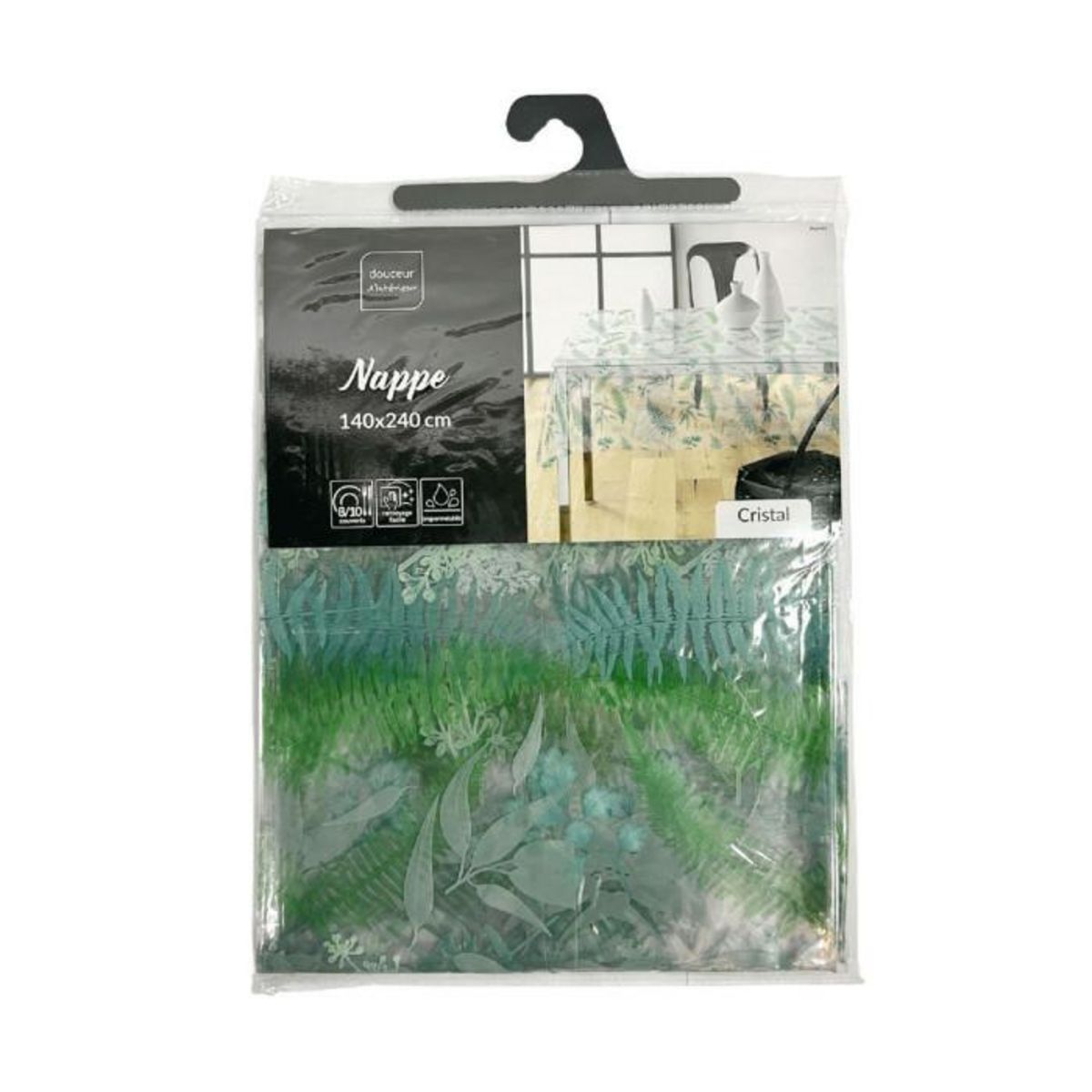 Paris Prix Nappe Toile Cirée  Aurea  140x240cm Vert