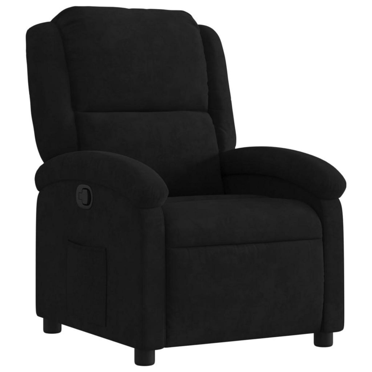 VIDAXL Fauteuil inclinable noir velours