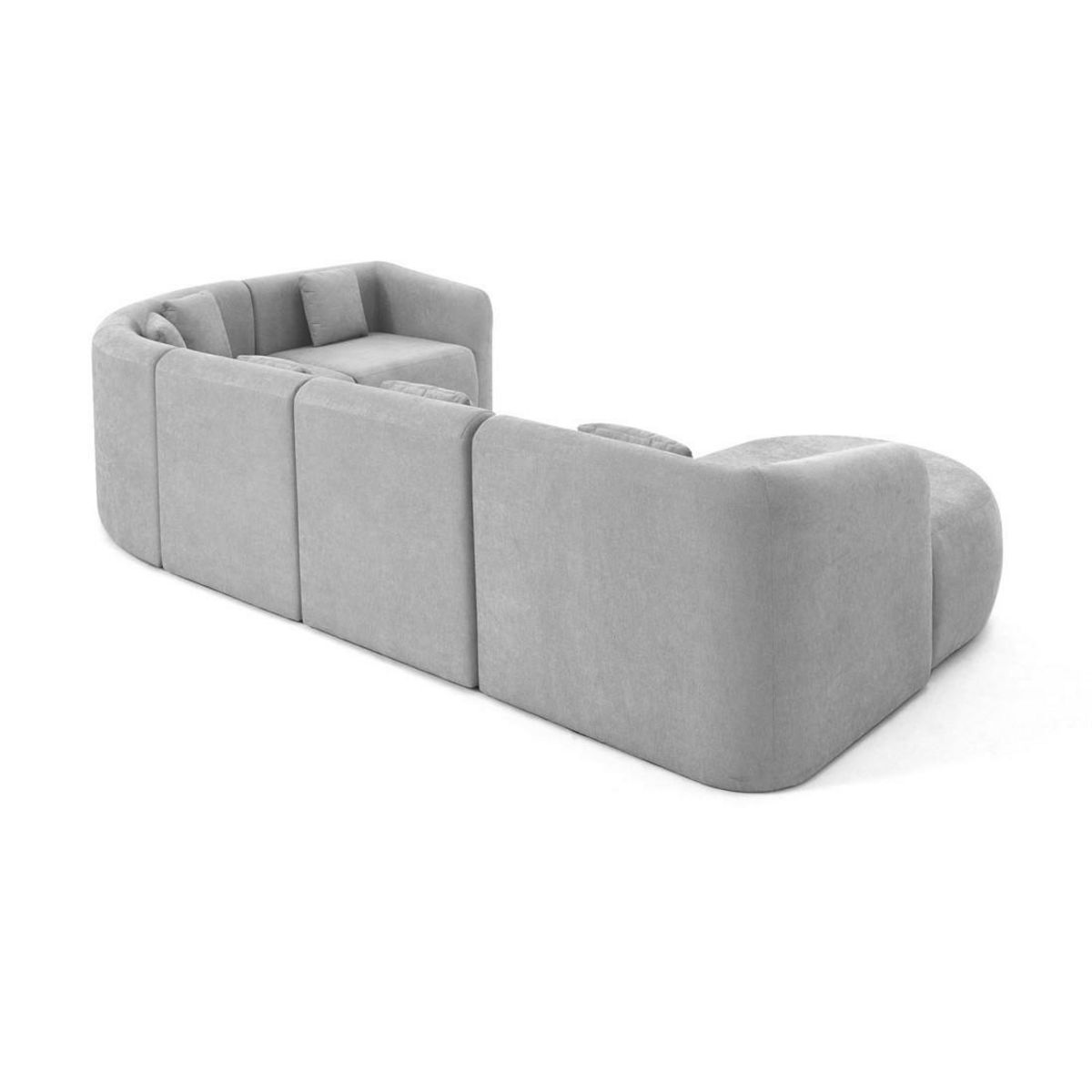 LISA DESIGN Ikare - canapé modulable d'angle gauche - 6 places - en tissu