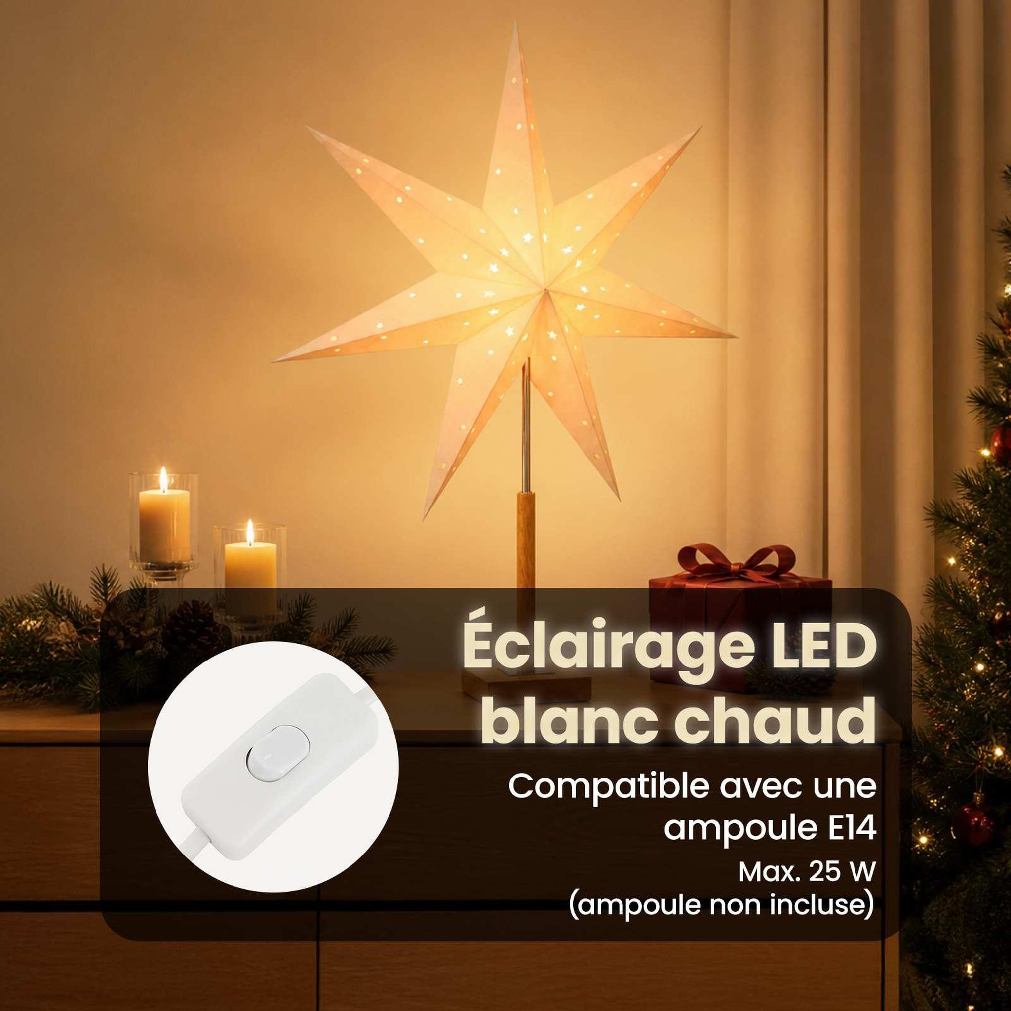Voir la diapositive 4 : VIDAXL Eclairage de Noël RAAHE Blanc chaud 55 x 15 x 70 cm