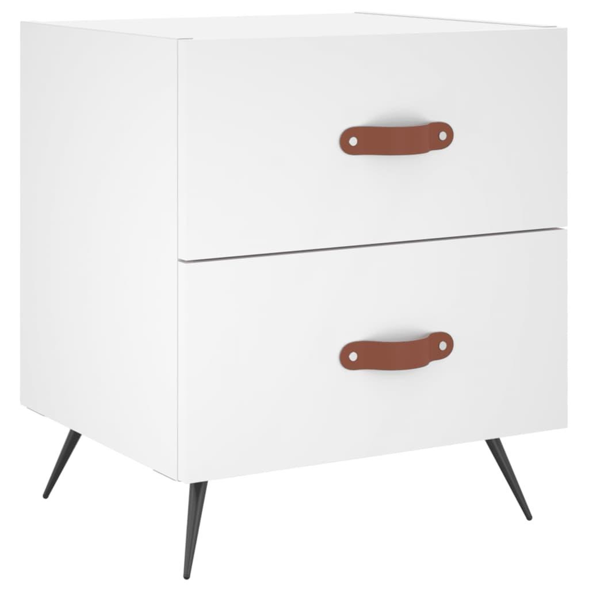 Voir la diapositive 2 : VIDAXL Table de chevet blanc 40x35x47,5 cm bois d'ingenierie