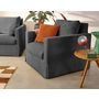 Voir la diapositive 4 : LISA DESIGN Serena - housse en velours côtelé pour fauteuil
