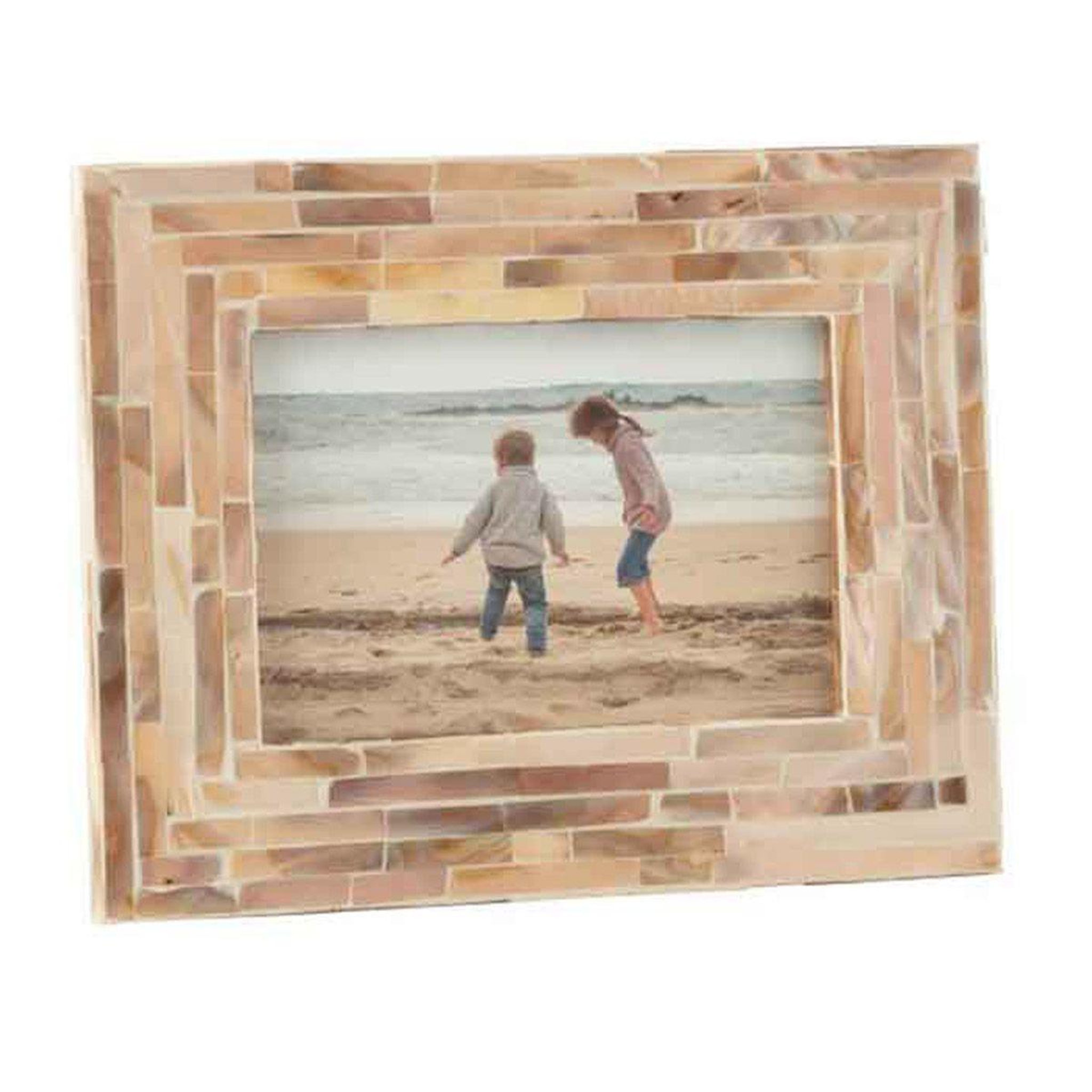 J-LINE Cadre Photo en Bois Déco  Nuye  10x15cm Beige