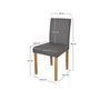 Voir la diapositive 4 : Rendez vous déco Lot de 2 chaises en tissu gris foncé et pieds en bois d'hévéa - Havane