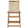 Voir la diapositive 4 : VIDAXL Chaises inclinables de jardin lot de 2 et coussins Bois acacia