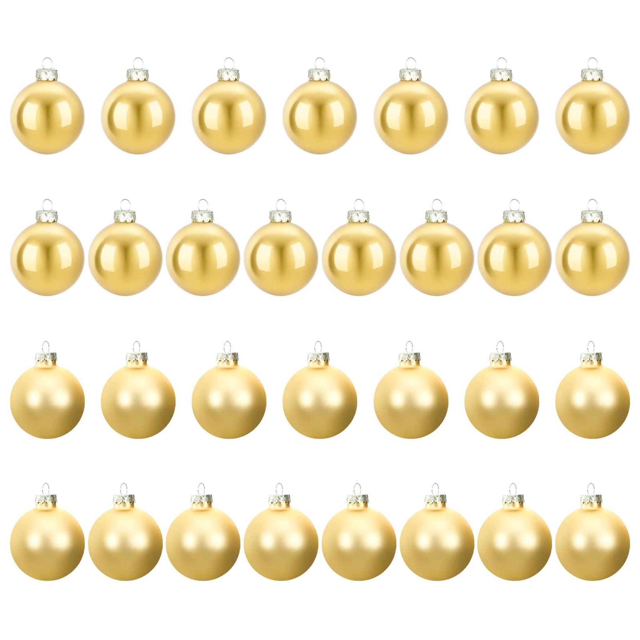 VIDAXL Ensemble de boules de Noël 30 pc Dore 6 cm Polystyrene