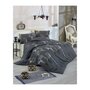 Voir la diapositive 1 : GENERIQUE Parure de lit - 1 housse de couette 220x240 cm + 2 taies d'oreiller 60x60 cm - 65% coton, 35% polyester - Anthracite