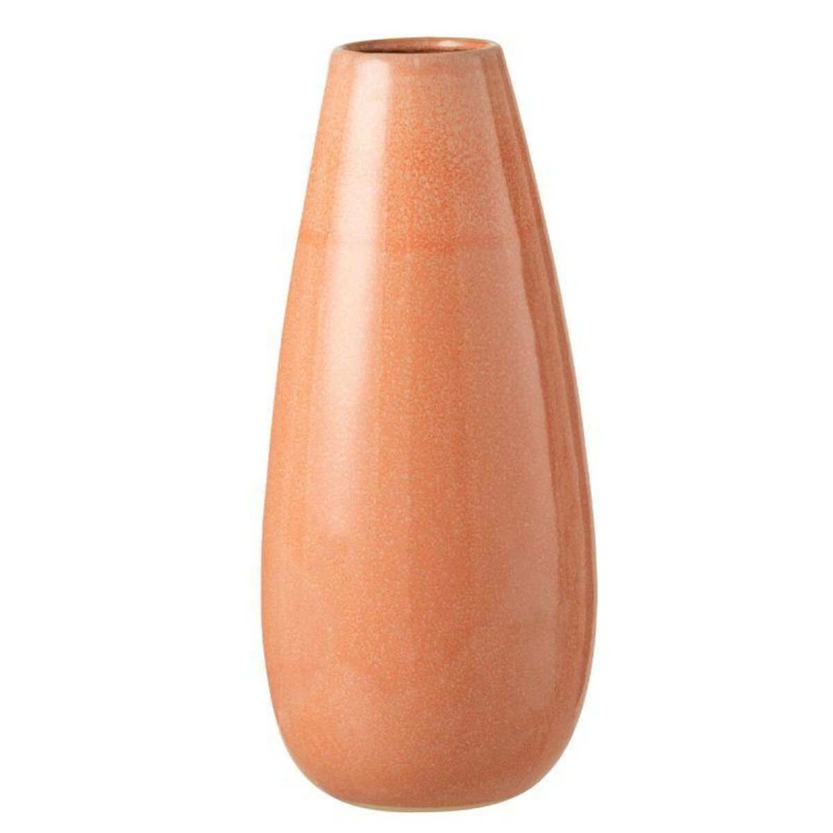 Paris Prix Vase en Céramique Design  Uni Rond  48cm Orange