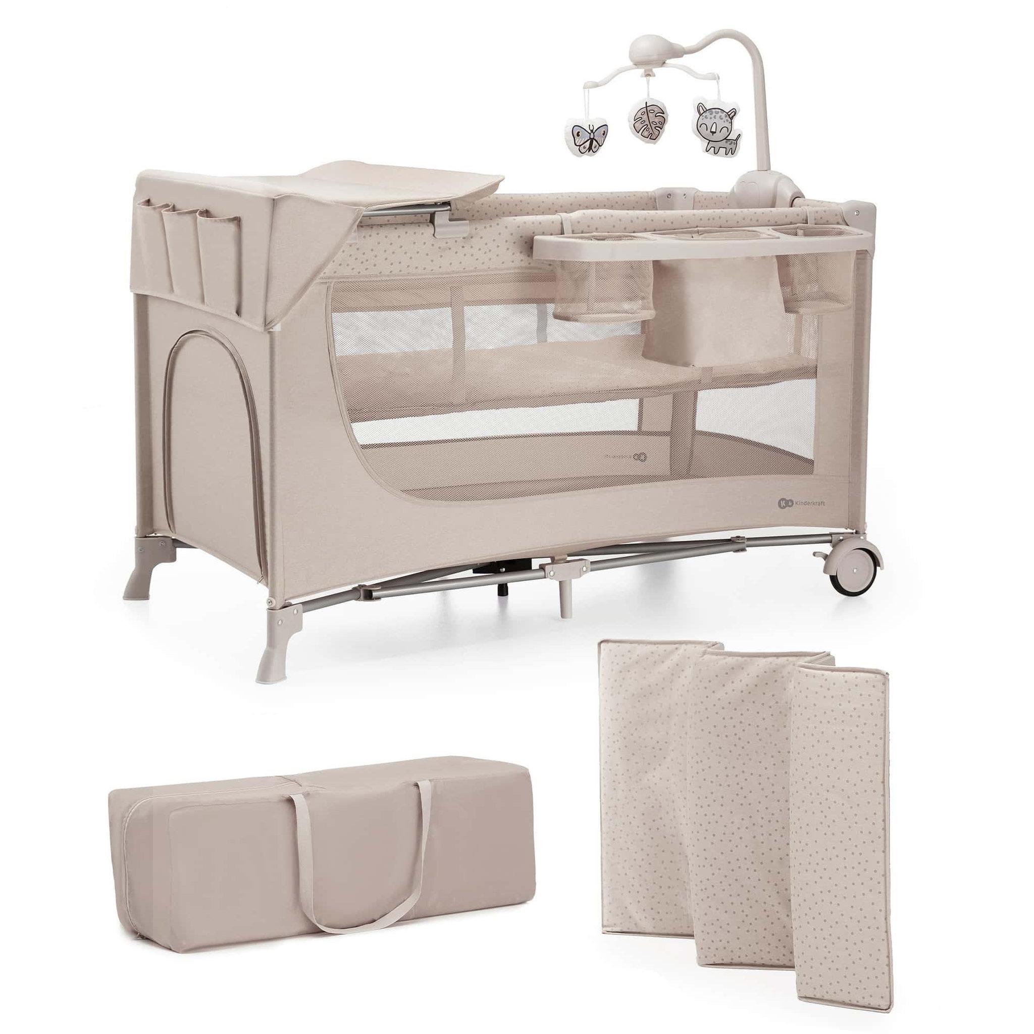 Voir la diapositive 1 : KINDERKRAFT Lit voyage parc bebe pliable avec accessoires pra