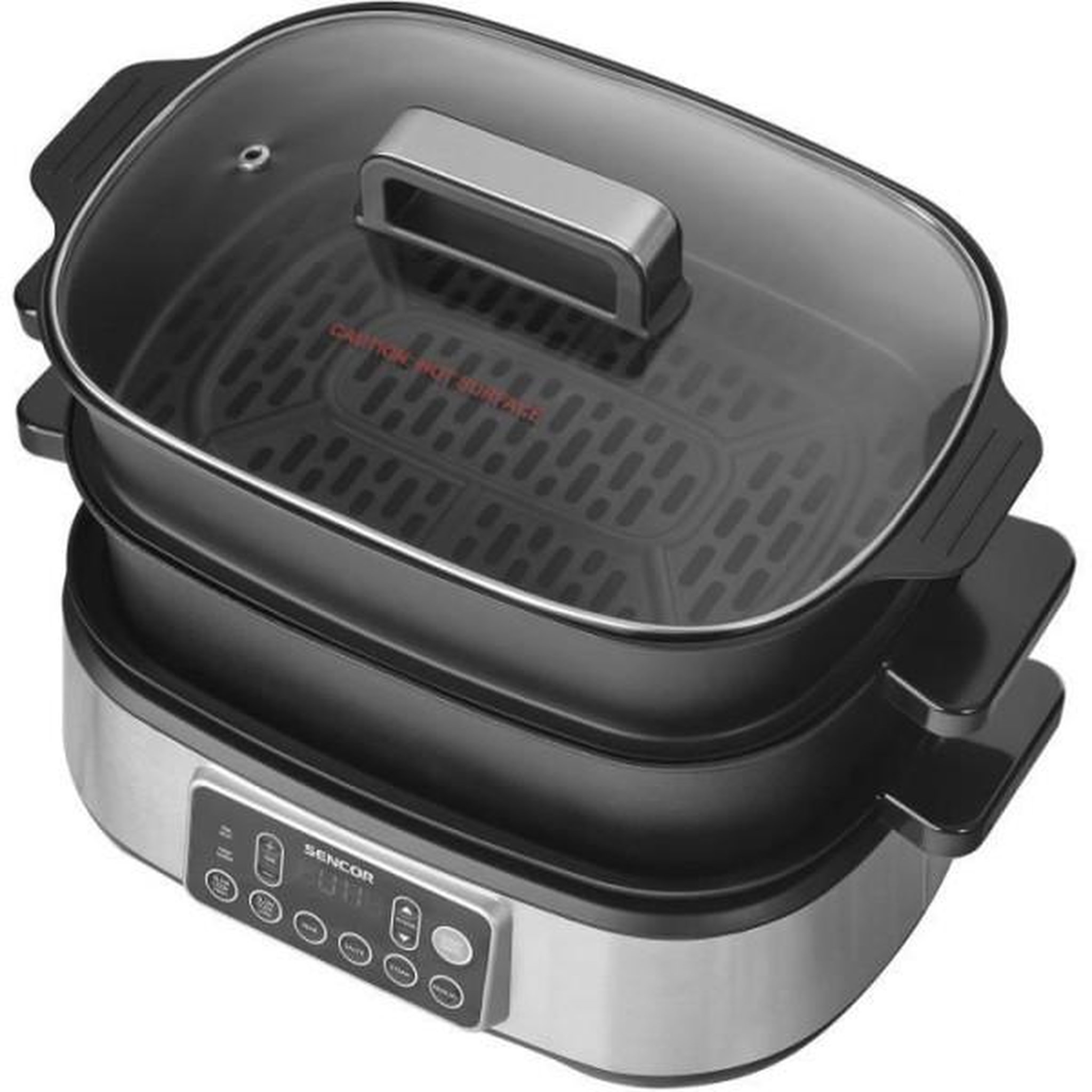 Voir la diapositive 5 : MARKET24 Mijoteuse et grill multifonction - SENCOR - SPR 6300BK - 6 L - Noir